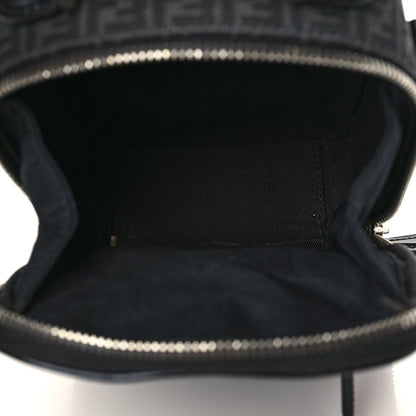 Fendi Recycled Fabric Jacquard Vitello Astro Micro FF Mini Trolley Bag Asfalto Black 5 of 6
