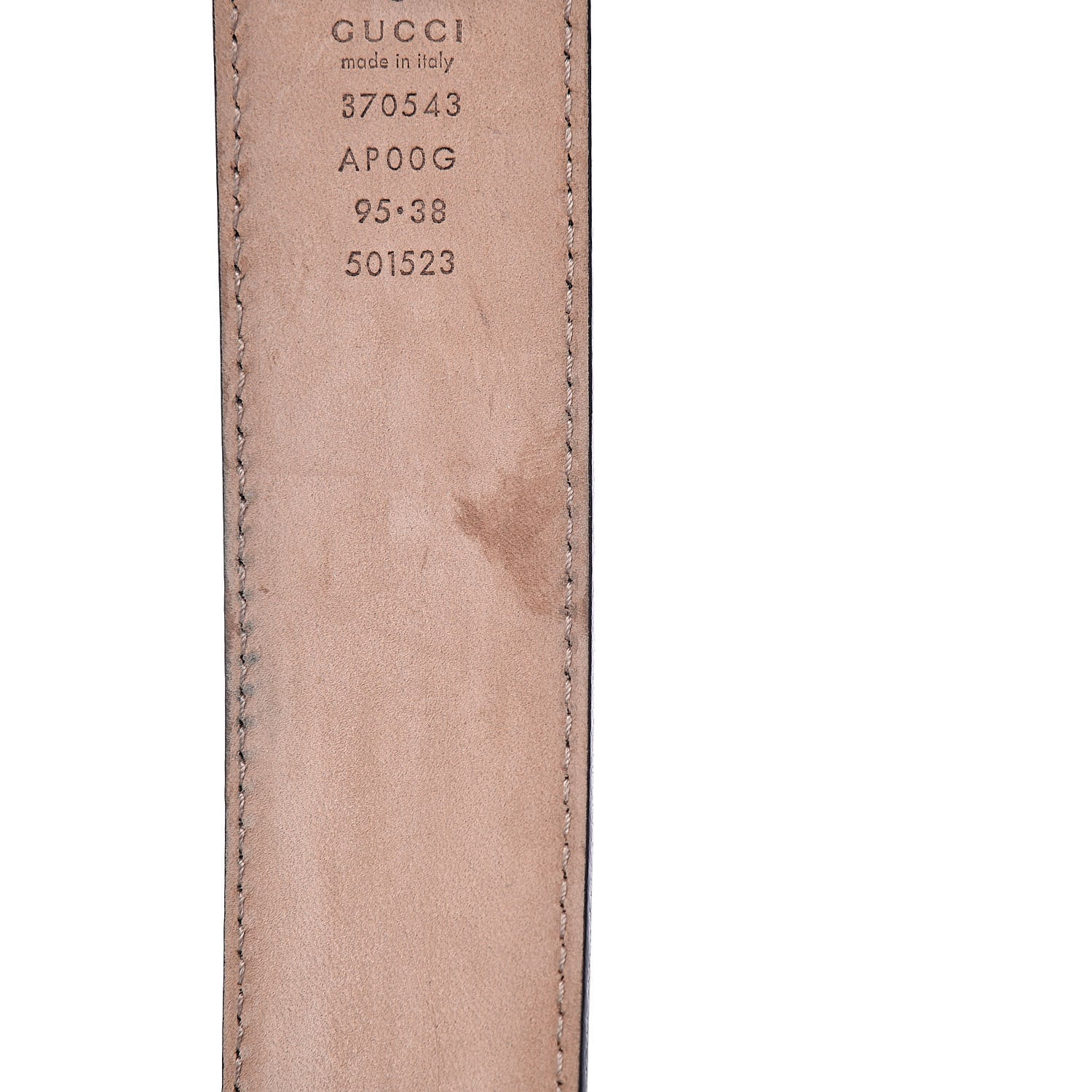 Gucci Calfskin Interlocking G 37mm Belt 95 38 Black 8 of 14