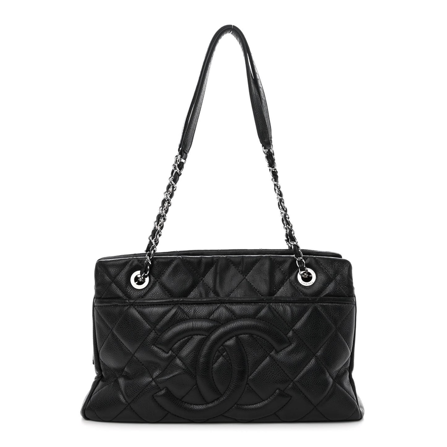 Caviar Quilted CC Timeless Soft Tote Black