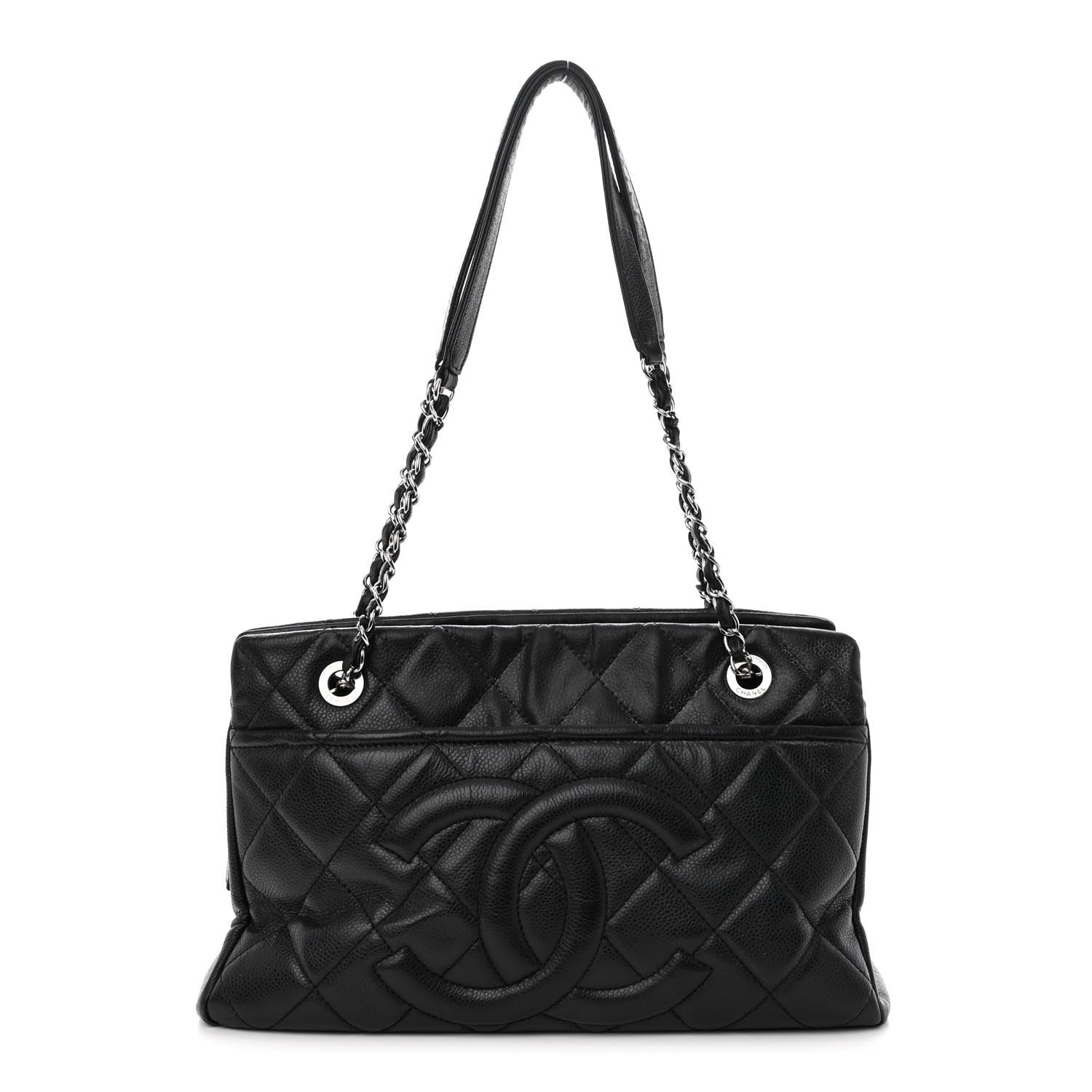 Chanel Caviar Quilted CC Timeless Soft Tote Black 1 of 13