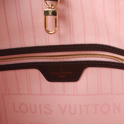 Louis Vuitton Damier Ebene Neo Neverfull MM Rose Ballerine 8 of 11
