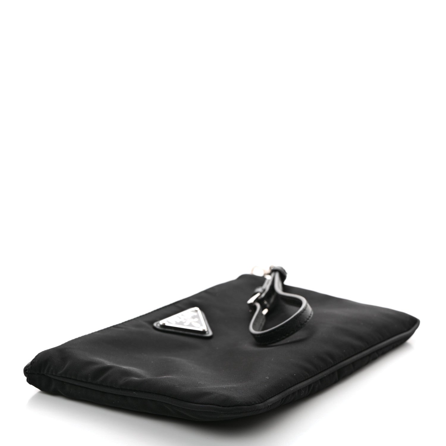 Prada Tessuto Nylon Saffiano Wristlet Black 4 of 6