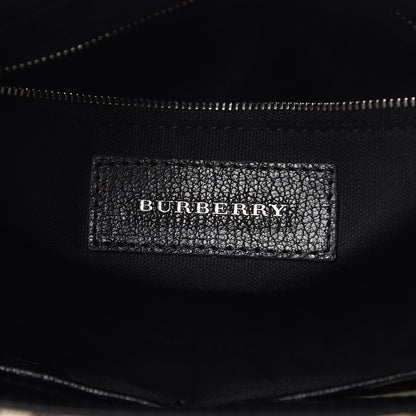 Burberry Goatskin Vintage Check Small Banner Tote Black 6 of 9
