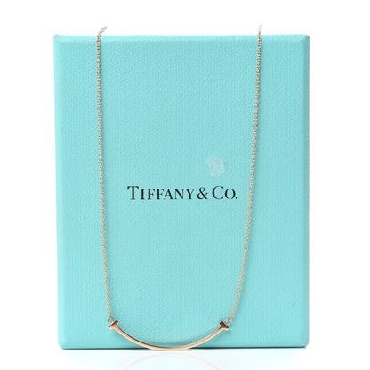 Tiffany 18K Rose Gold Small T Smile Pendant Necklace 7 of 7