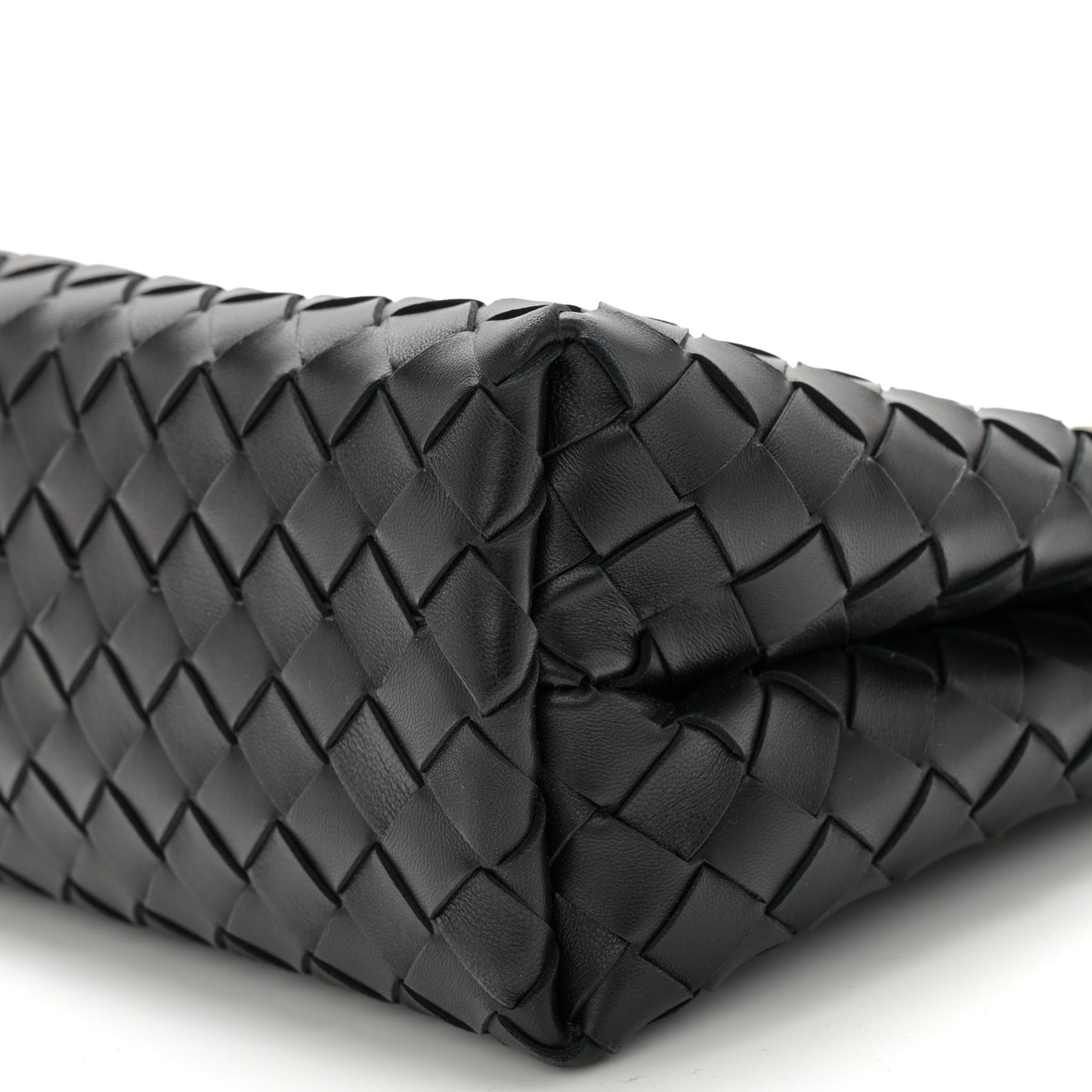 Nappa Intrecciato Small Andiamo With Chain Shoulder Bag Black