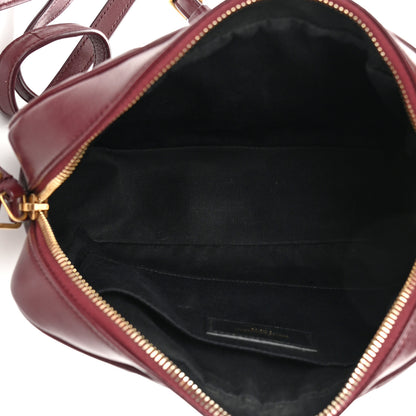 Saint Laurent Calfskin Matelasse Monogram Lou Camera Bag Dark Legion Red 5 of 22