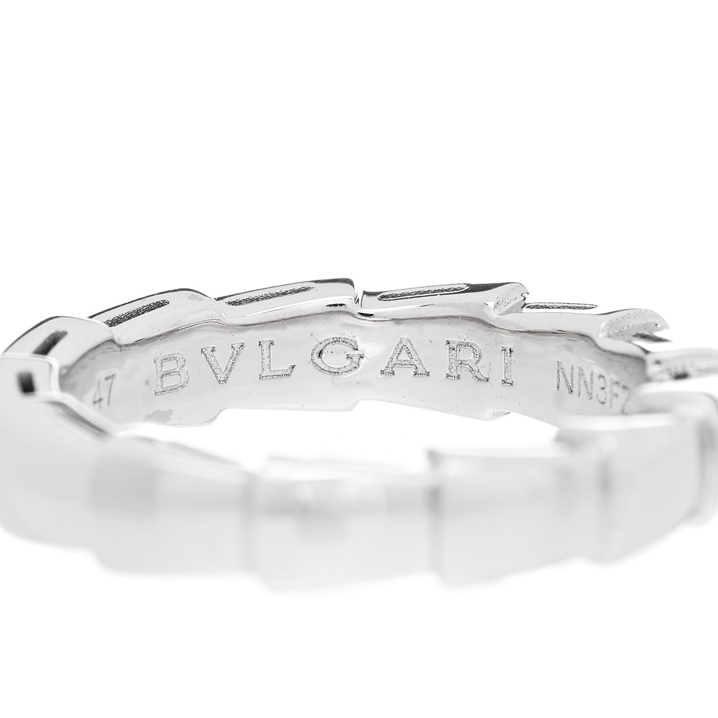 18K White Gold Serpenti Viper Band Ring 47 4.25