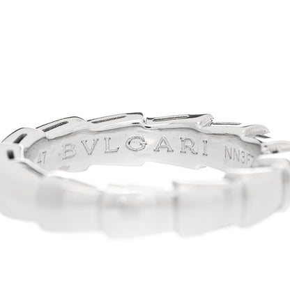 Bulgari 18K White Gold Serpenti Viper Band Ring 47 4.25 4 of 7