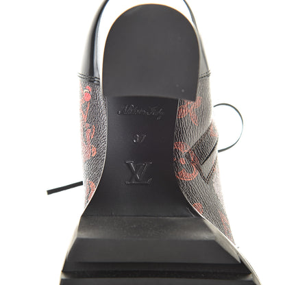 Louis Vuitton Patent Calfskin Catogram Star Trail Ankle Boots 37 Black Marron 7 of 7