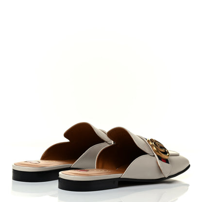 Gucci Calfskin Web Womens Peyton GG Slippers 36 Mystic White 4 of 8