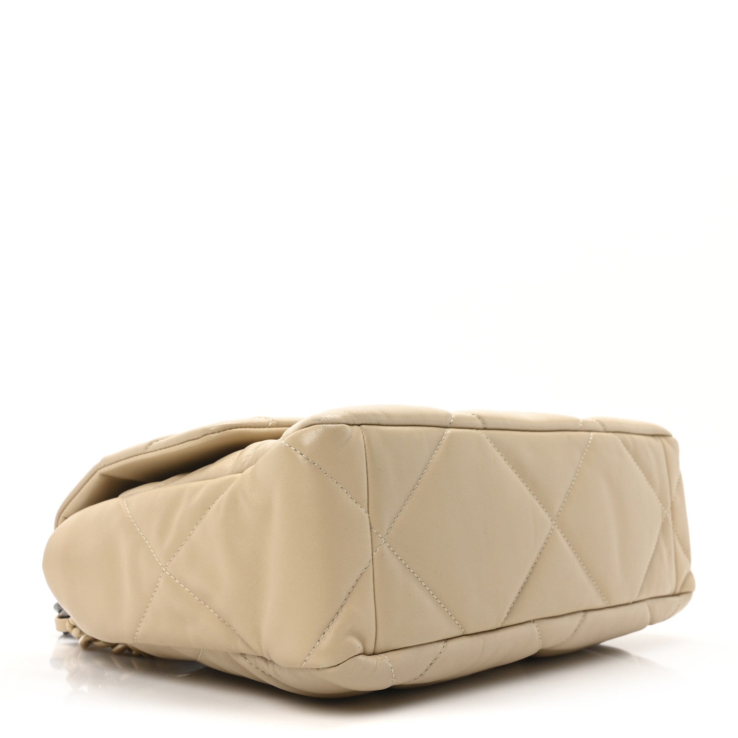 Chanel Lambskin Quilted Large Chanel 19 Flap Beige 4 of 11