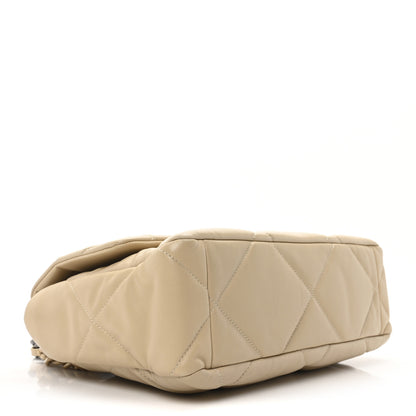 Chanel Lambskin Quilted Large Chanel 19 Flap Beige 4 of 11