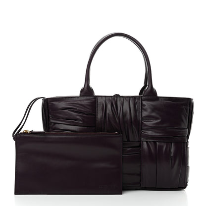 Bottega Veneta Foulard Intrecciato Pleated Medium Arco Tote Dark Mystic 3 of 11