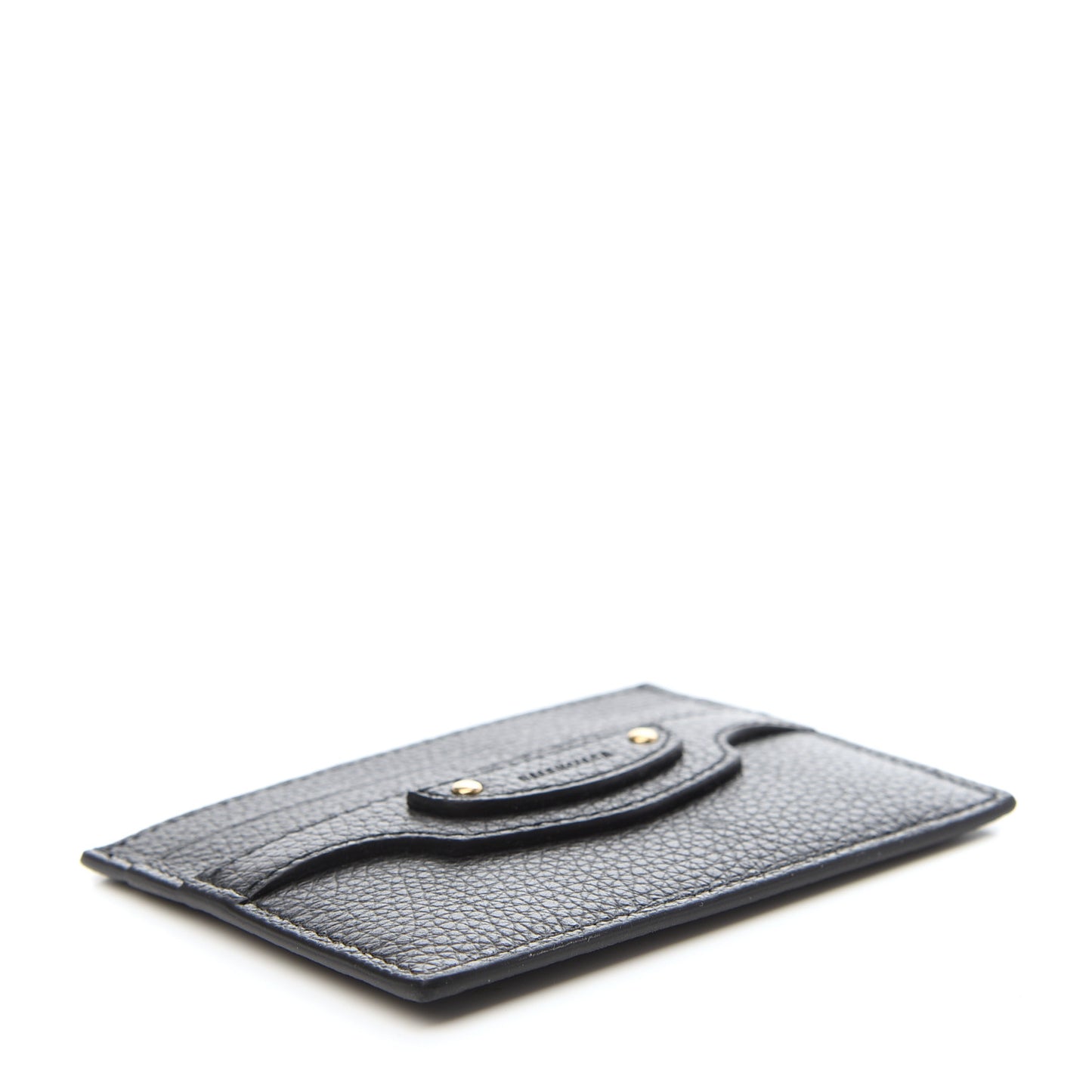 Calfskin Neo Classic Gold Hardware Card Holder Black