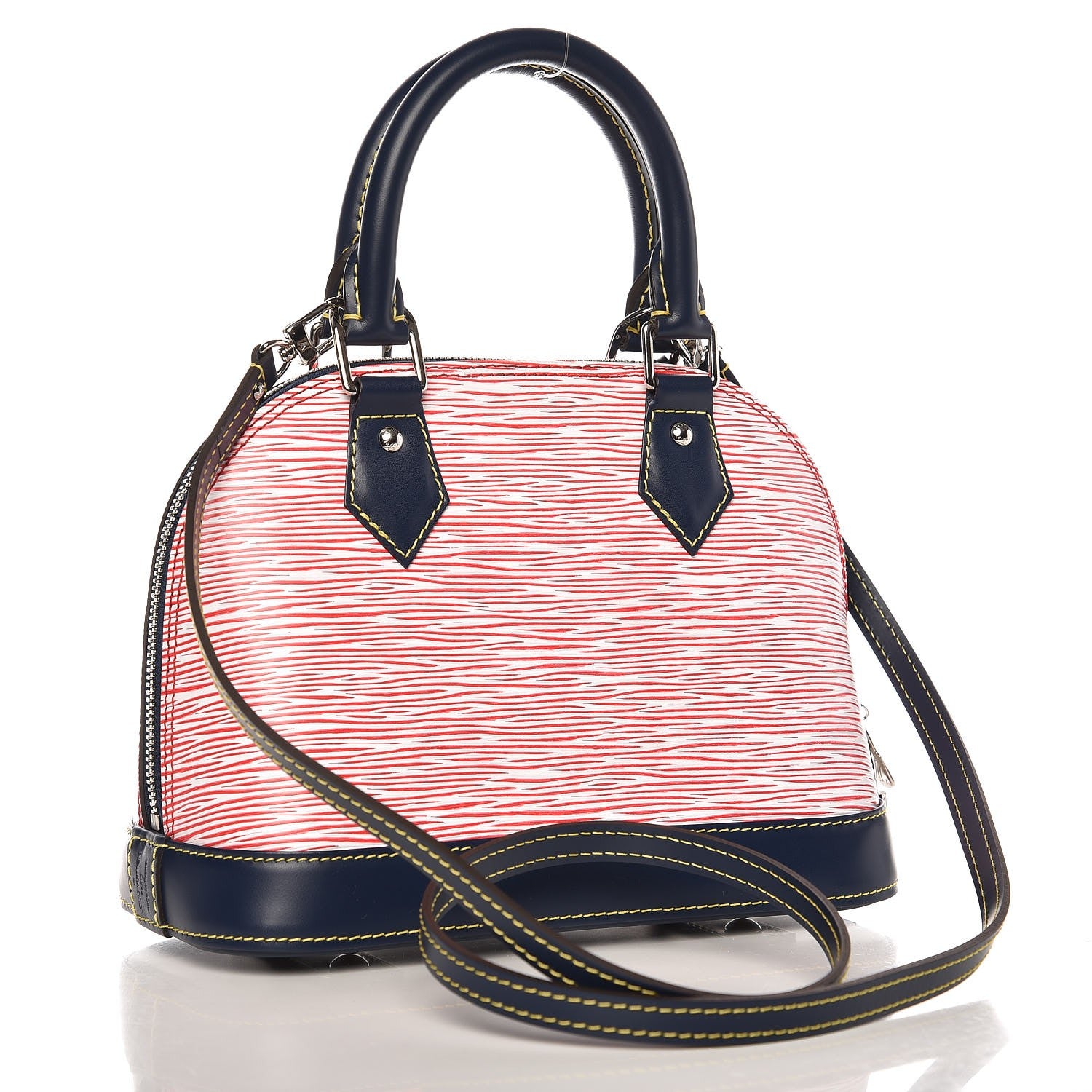 Louis Vuitton Epi Alma BB Denim Red 3 of 6
