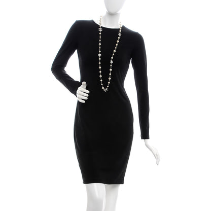 Chanel Crystal Pearl CC Long Necklace Silver 3 of 19