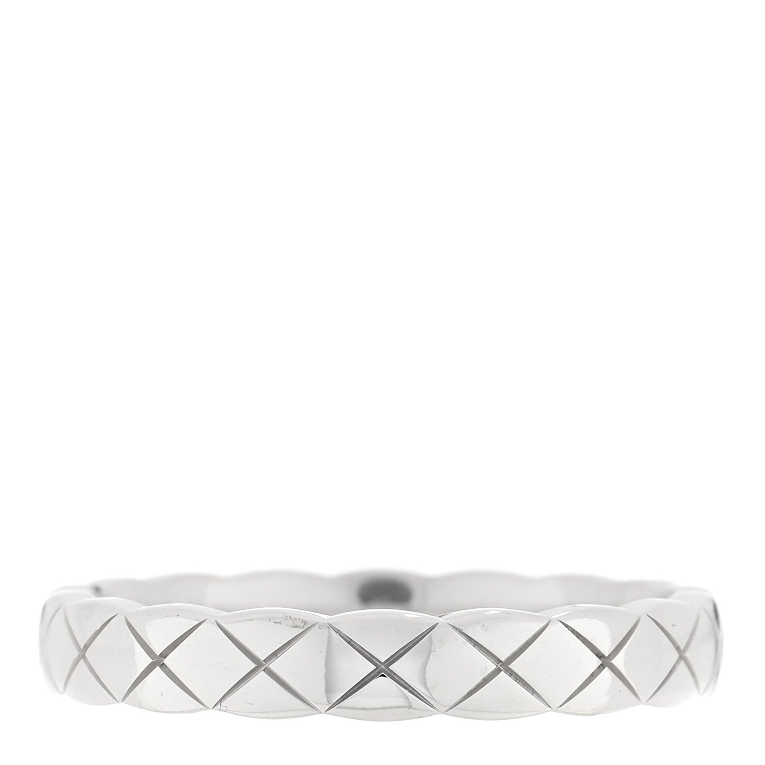 Chanel 18K White Gold Mini Coco Crush Ring 53 6.25 3 of 5