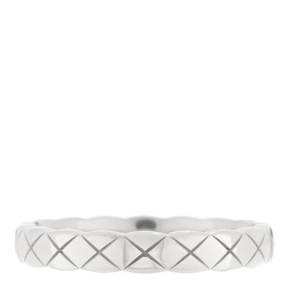 Chanel 18K White Gold Mini Coco Crush Ring 53 6.25 3 of 5