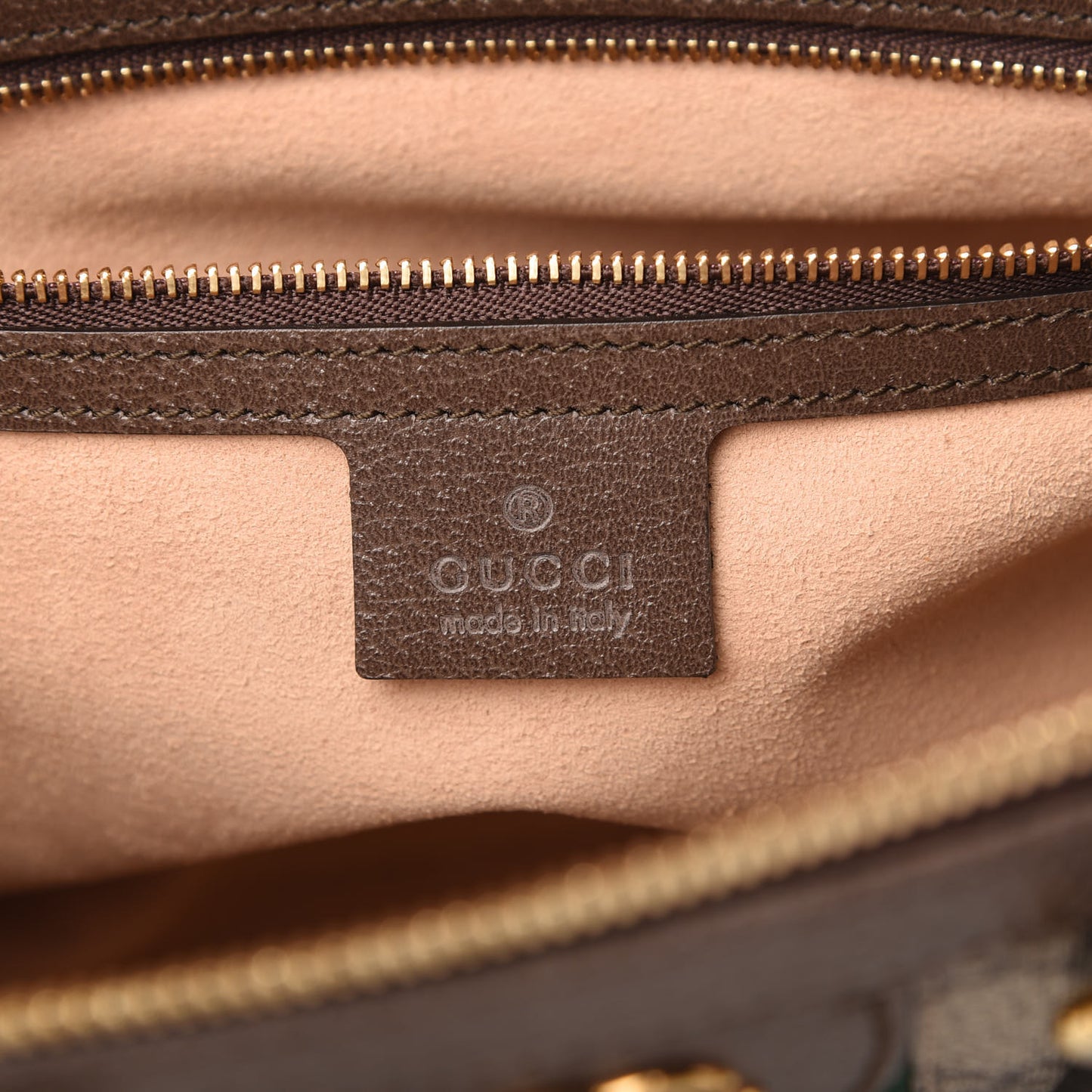 GG Supreme Monogram Web Medium Ophidia Tote Bag Brown