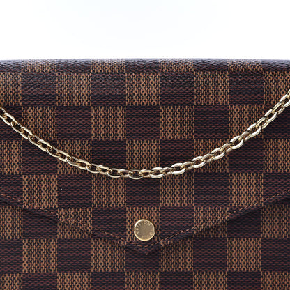 Louis Vuitton Damier Ebene Pochette Felicie Chain Wallet 11 of 12