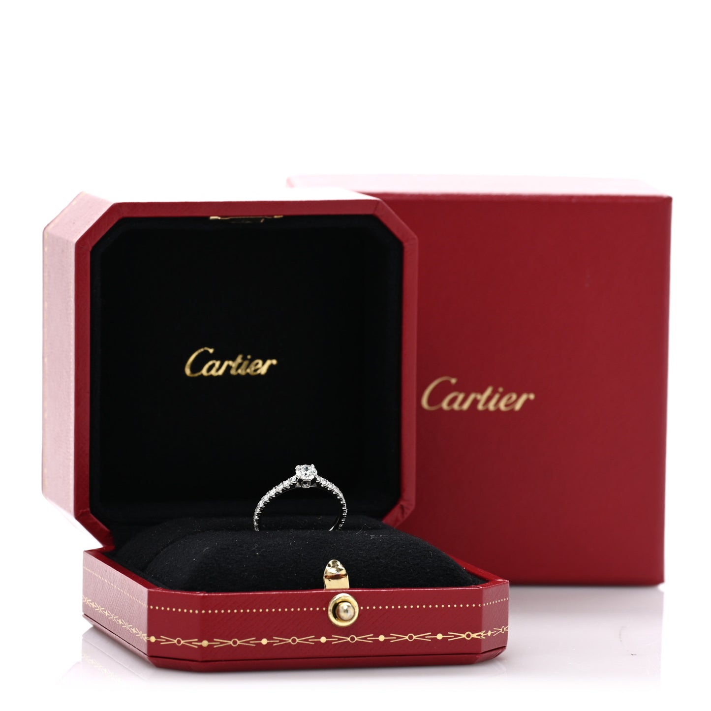 Platinum Diamond .31ct Etincelle De Cartier Solitaire Engagement Ring 51 5.75
