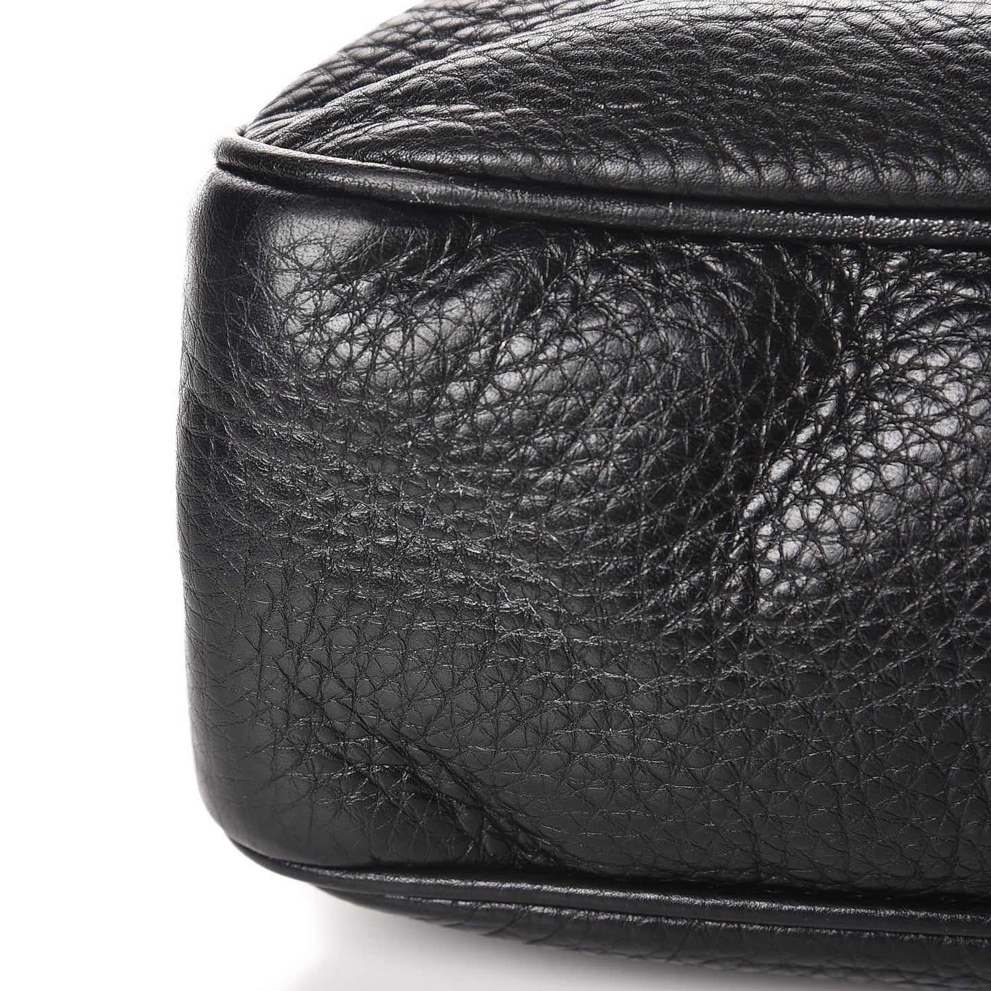 Pebbled Calfskin Small Soho Bowler Black