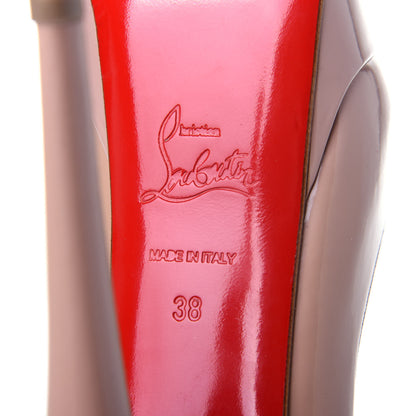 Christian Louboutin Patent Lady Peep 150 Pumps 38 Nude 9 of 12