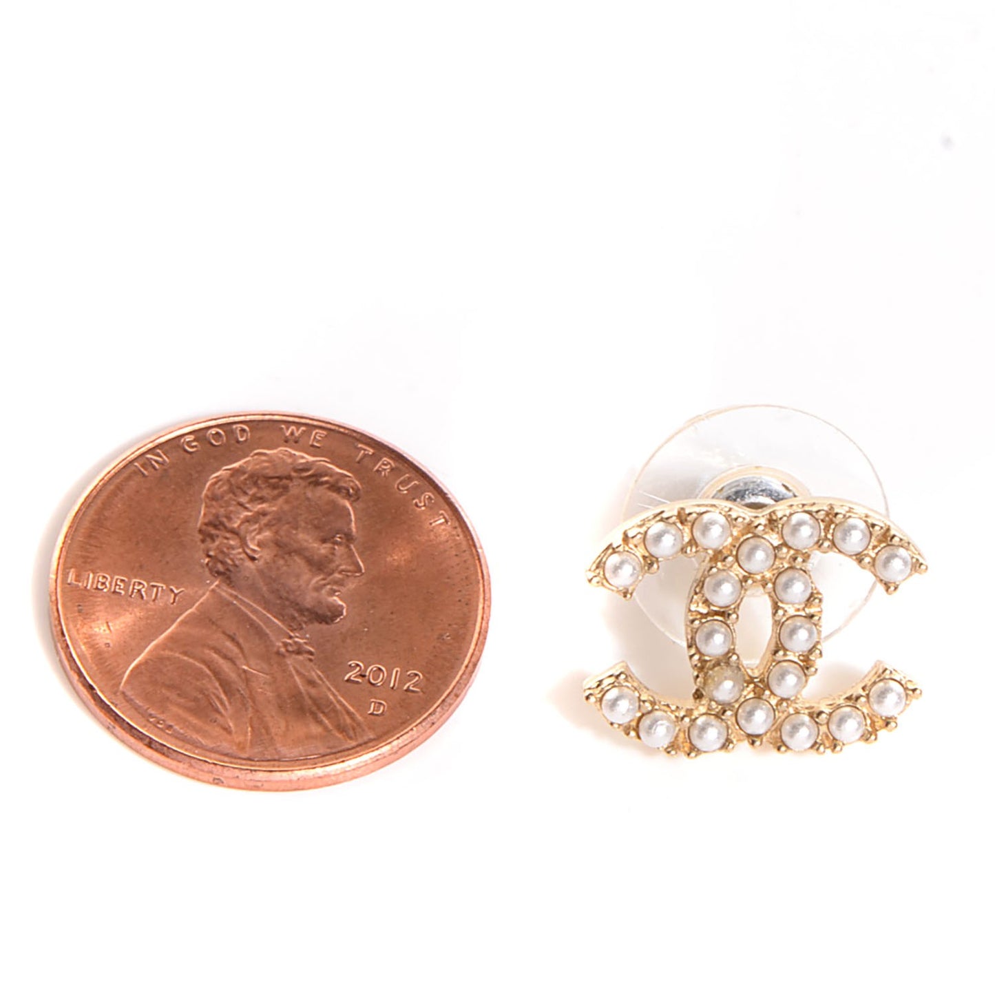 Pearl CC Earrings Gold