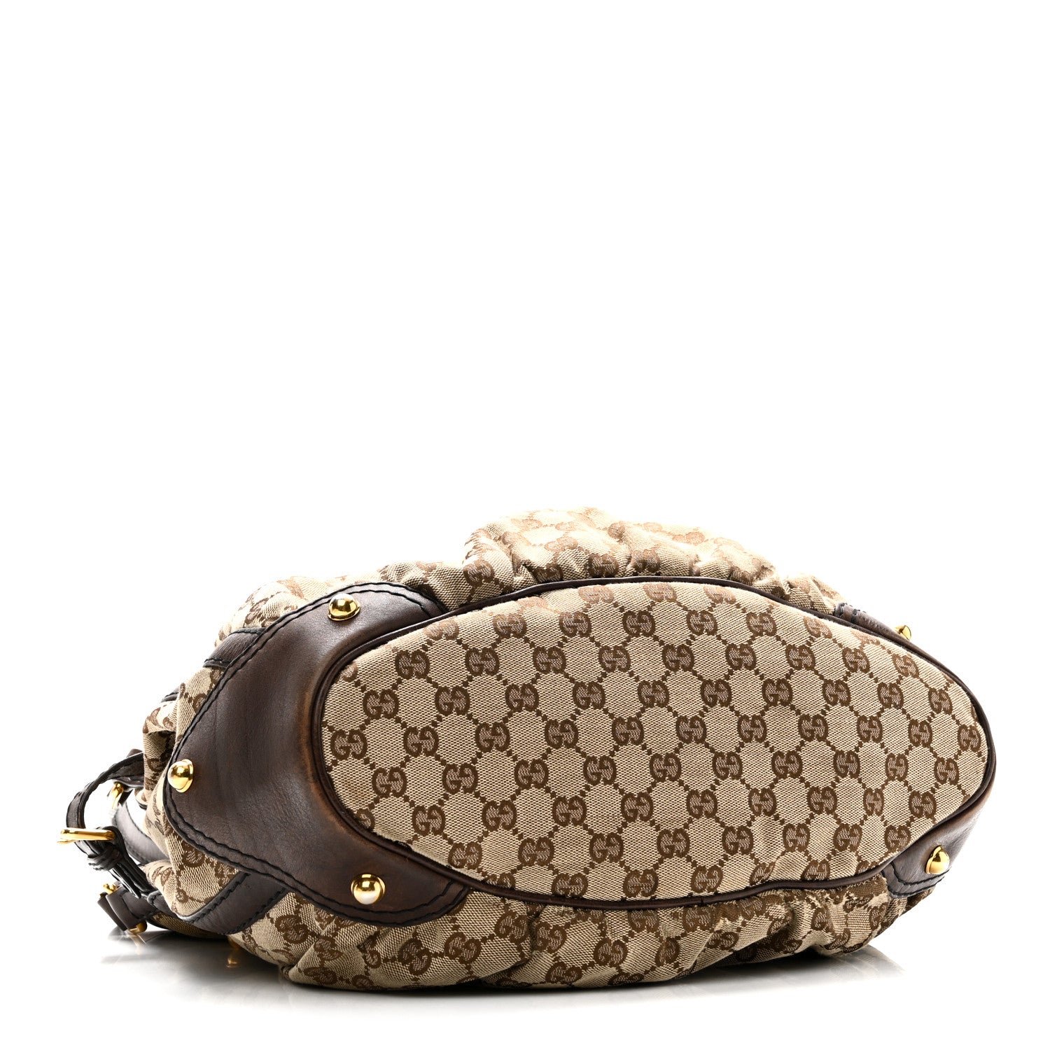 Gucci Monogram Medium Jockey Tote Dark Brown 4 of 10