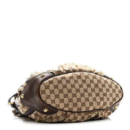 Gucci Monogram Medium Jockey Tote Dark Brown 4 of 10