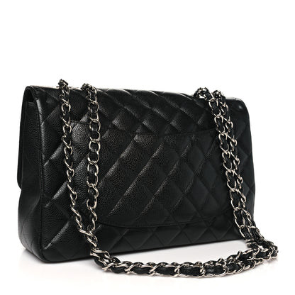 Chanel Caviar Quilted Jumbo Single Flap Black 3 of 10