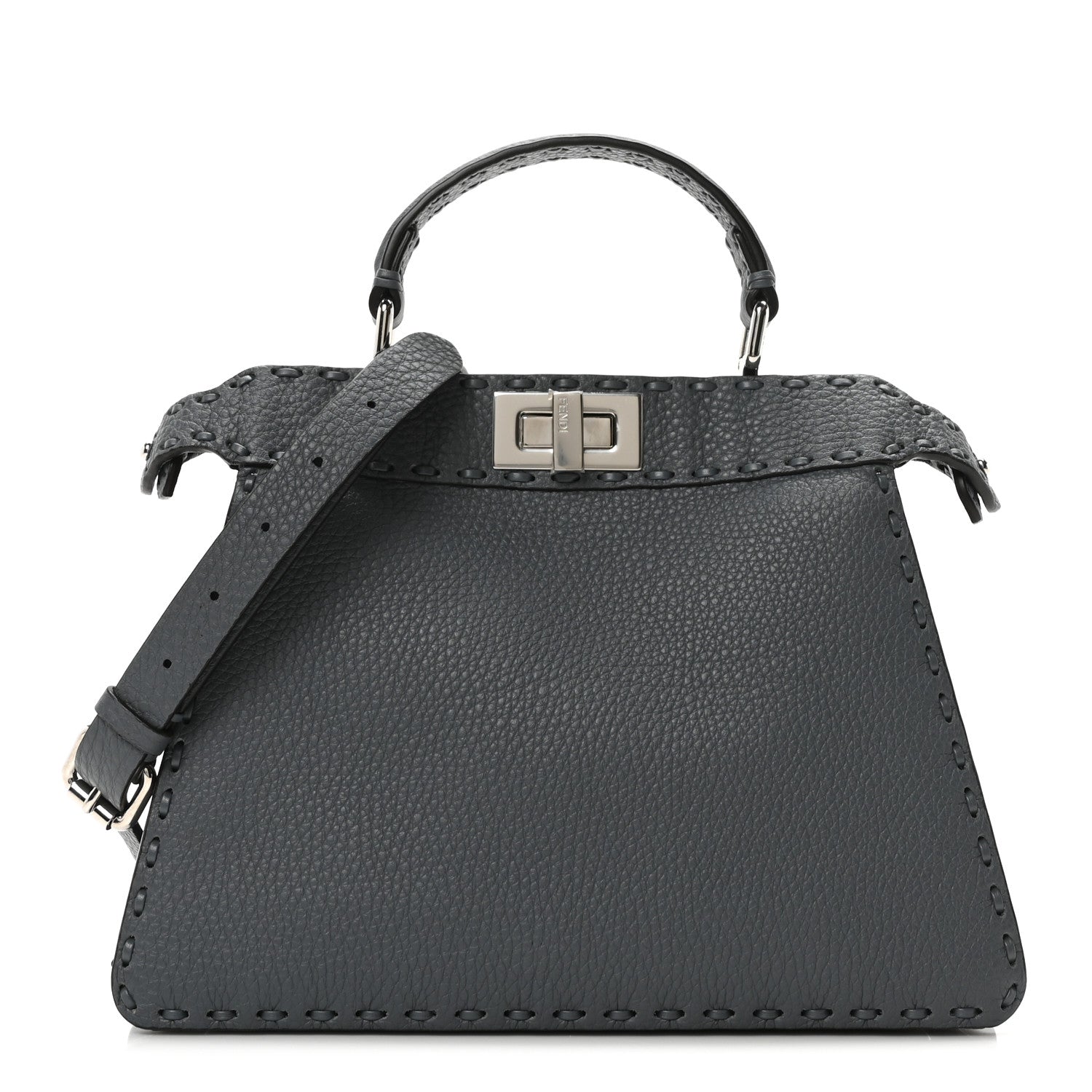 Fendi Cuoio Romano Selleria Chamois Small Peekaboo I SEE U Satchel Real Tempesta 1 of 9