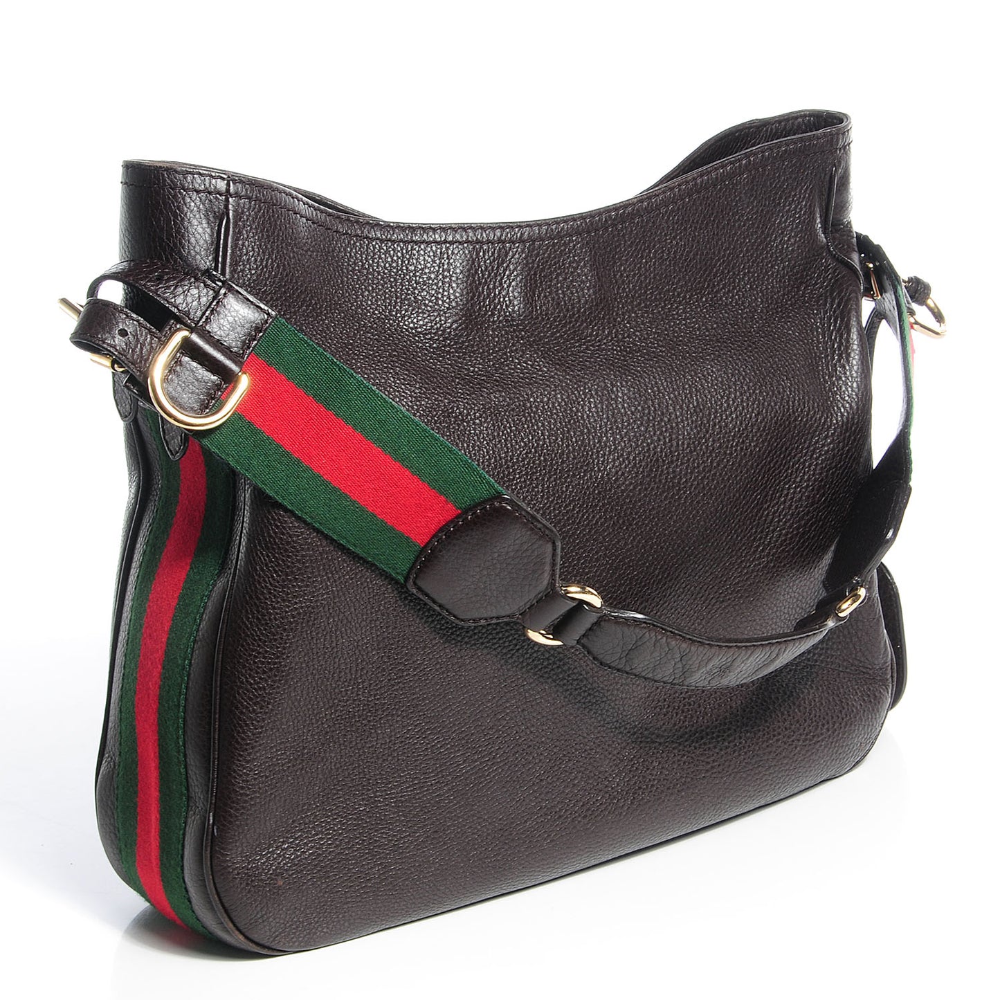 Calfskin Medium Heritage Shoulder Bag Brown
