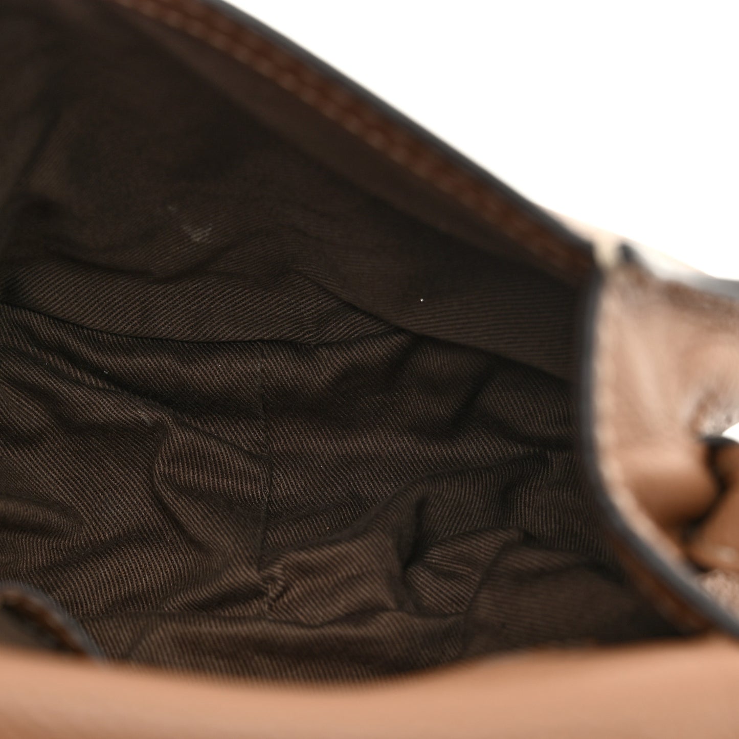 Grained Calfskin Small Marcie Saddle Bag Nut