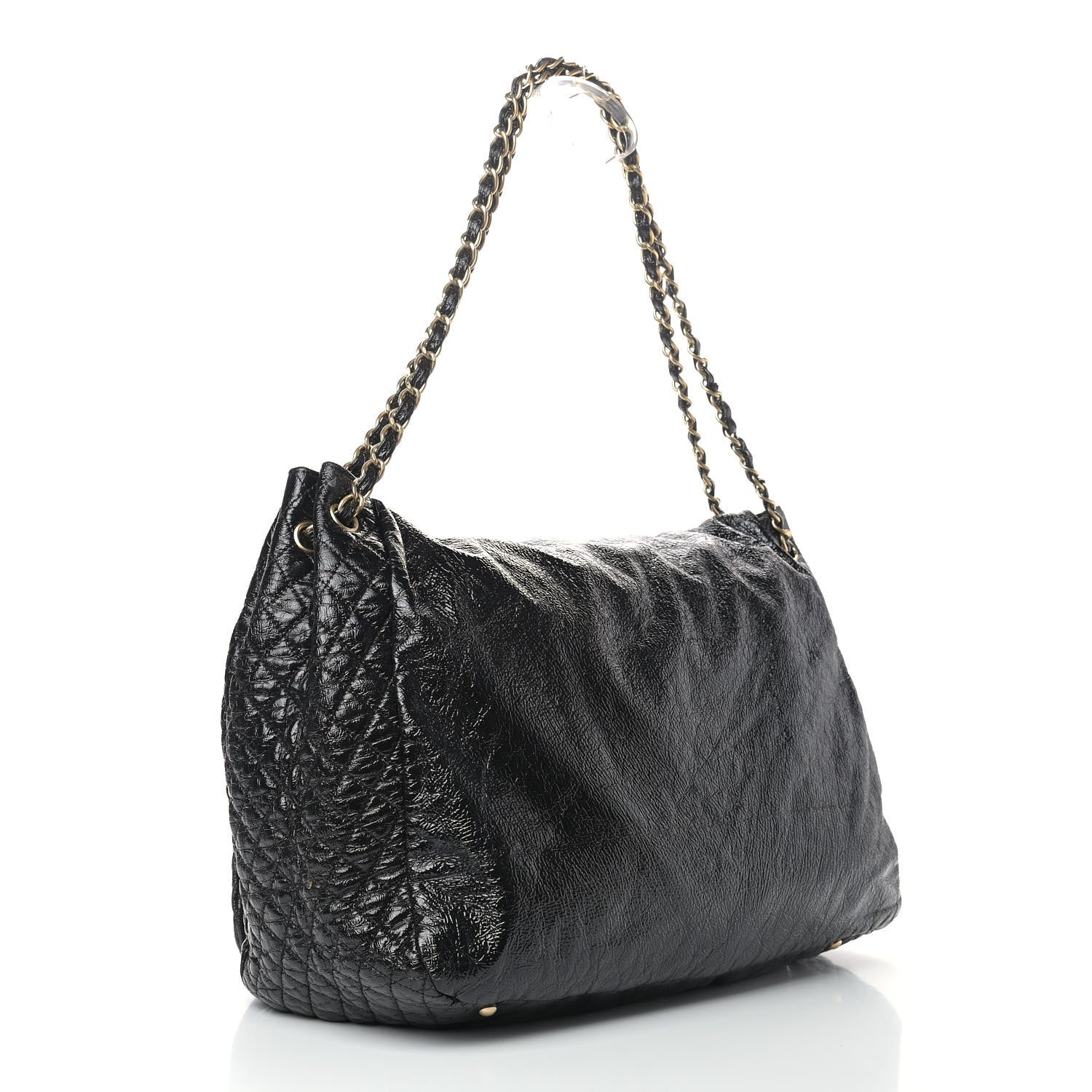 Chanel Vinyl XXL Rock and Chain Flap Black 2 of 8