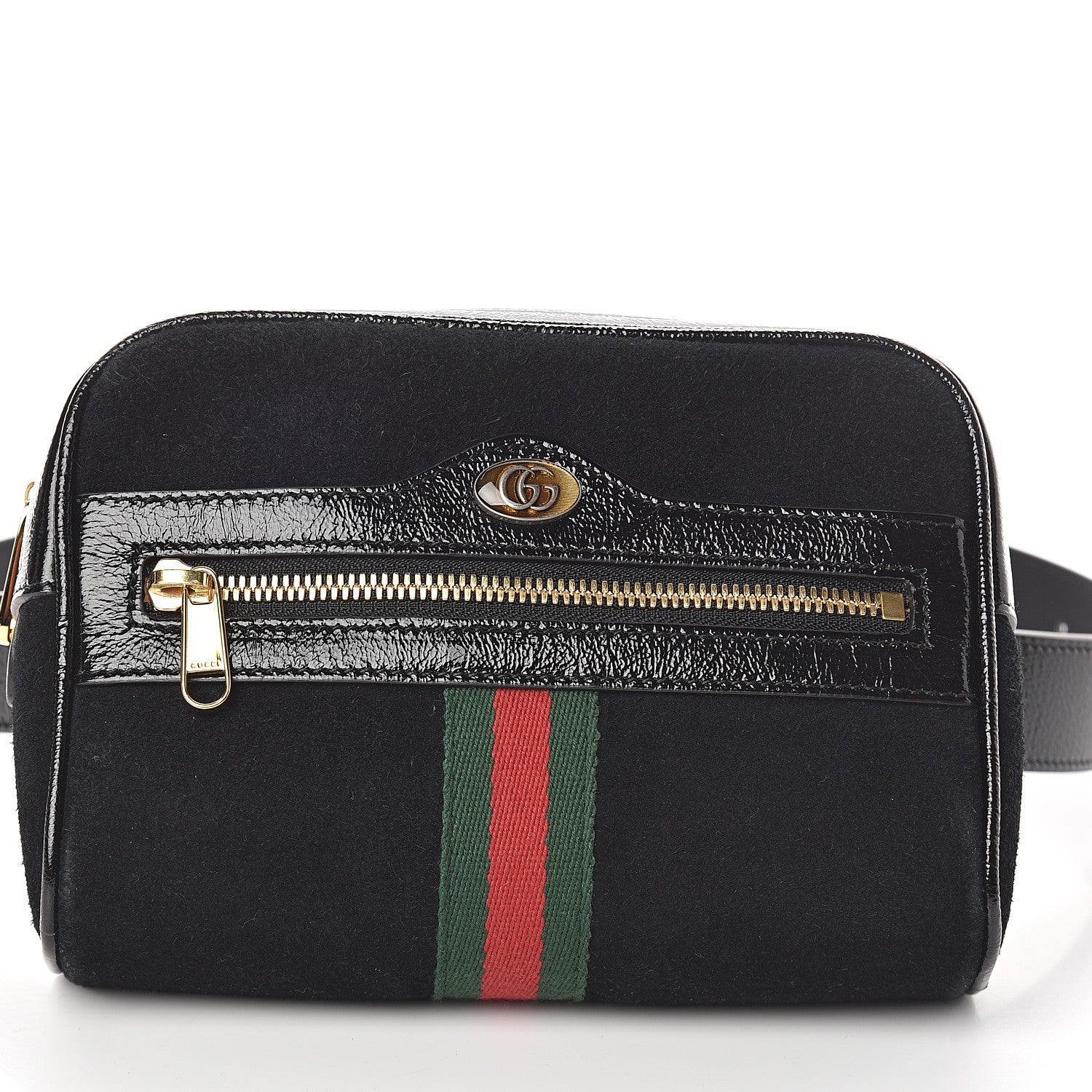 Gucci Suede Small Ophidia Belt Bag 85 34 Black 6 of 8