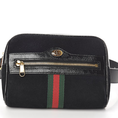 Gucci Suede Small Ophidia Belt Bag 85 34 Black 6 of 8