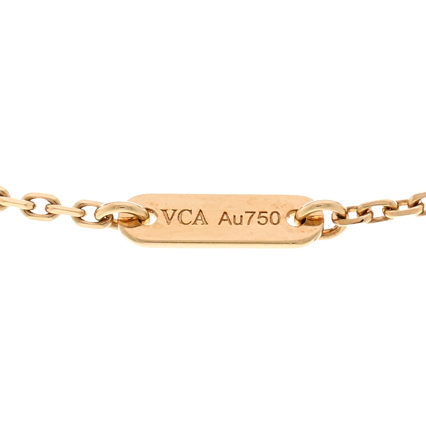 VAN CLEEF & ARPELS 18K Yellow Gold Mother of Pearl Sweet Alhambra Butterfly Pendant Necklace