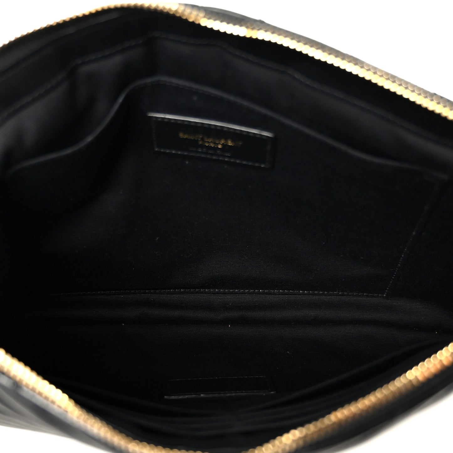 Calfskin Matelasse Monogram Cassandre Tablet Pouch Black