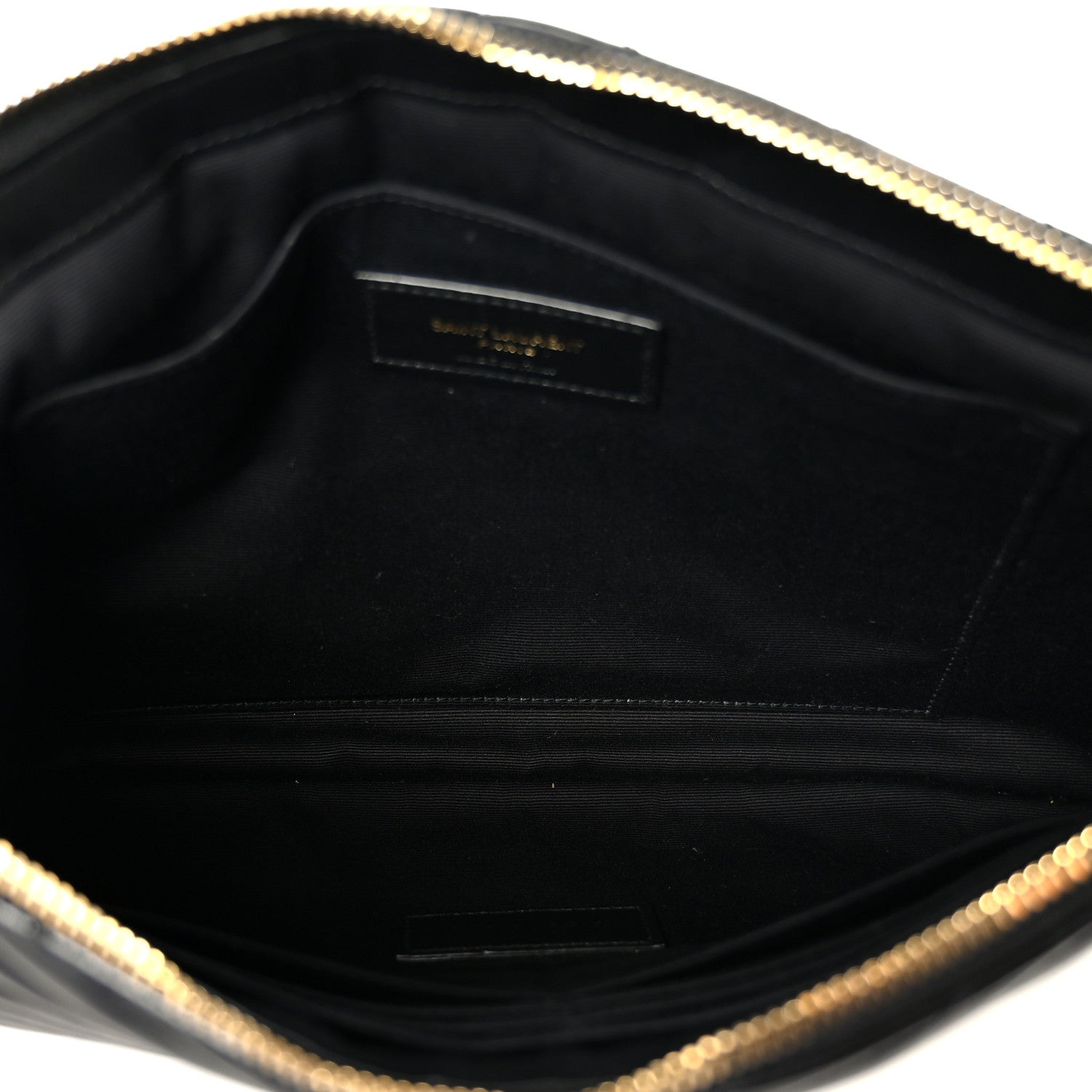 Saint Laurent Calfskin Matelasse Monogram Cassandre Tablet Pouch Black 5 of 9