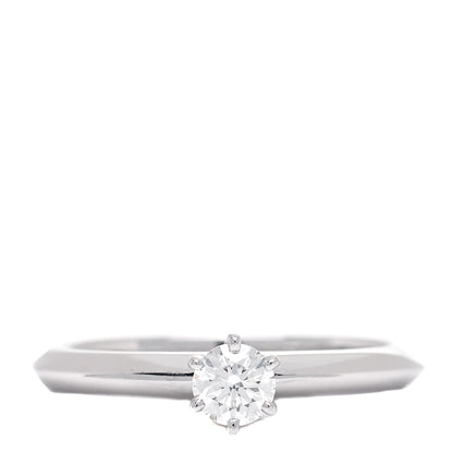Tiffany Platinum Diamond .22ct Solitaire Engagement Ring 49 5 1 of 7