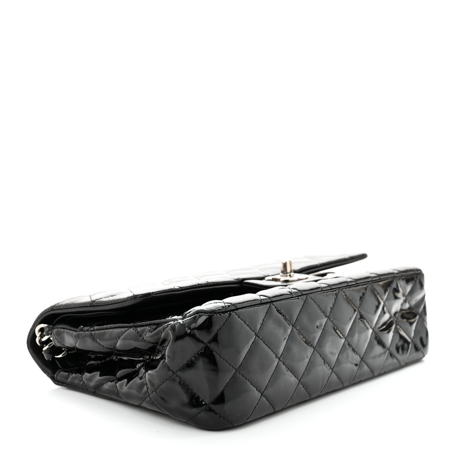 Chanel Patent Quilted Medium Double Flap Black 4 of 12