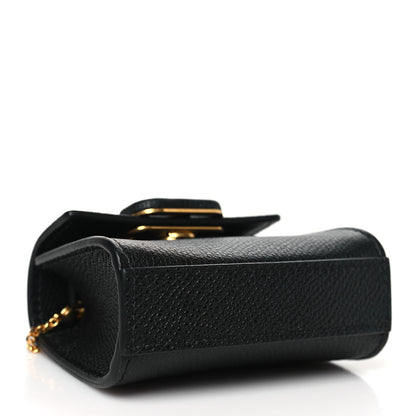 Valentino Garavani Grainy Calfskin Mini VLogo Belt Bag  85 34 Black 3 of 9