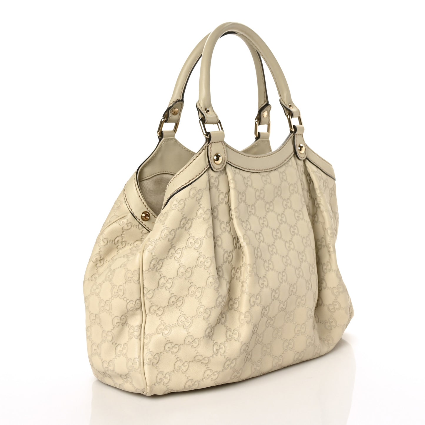 Guccissima Medium Sukey Tote Mystic White