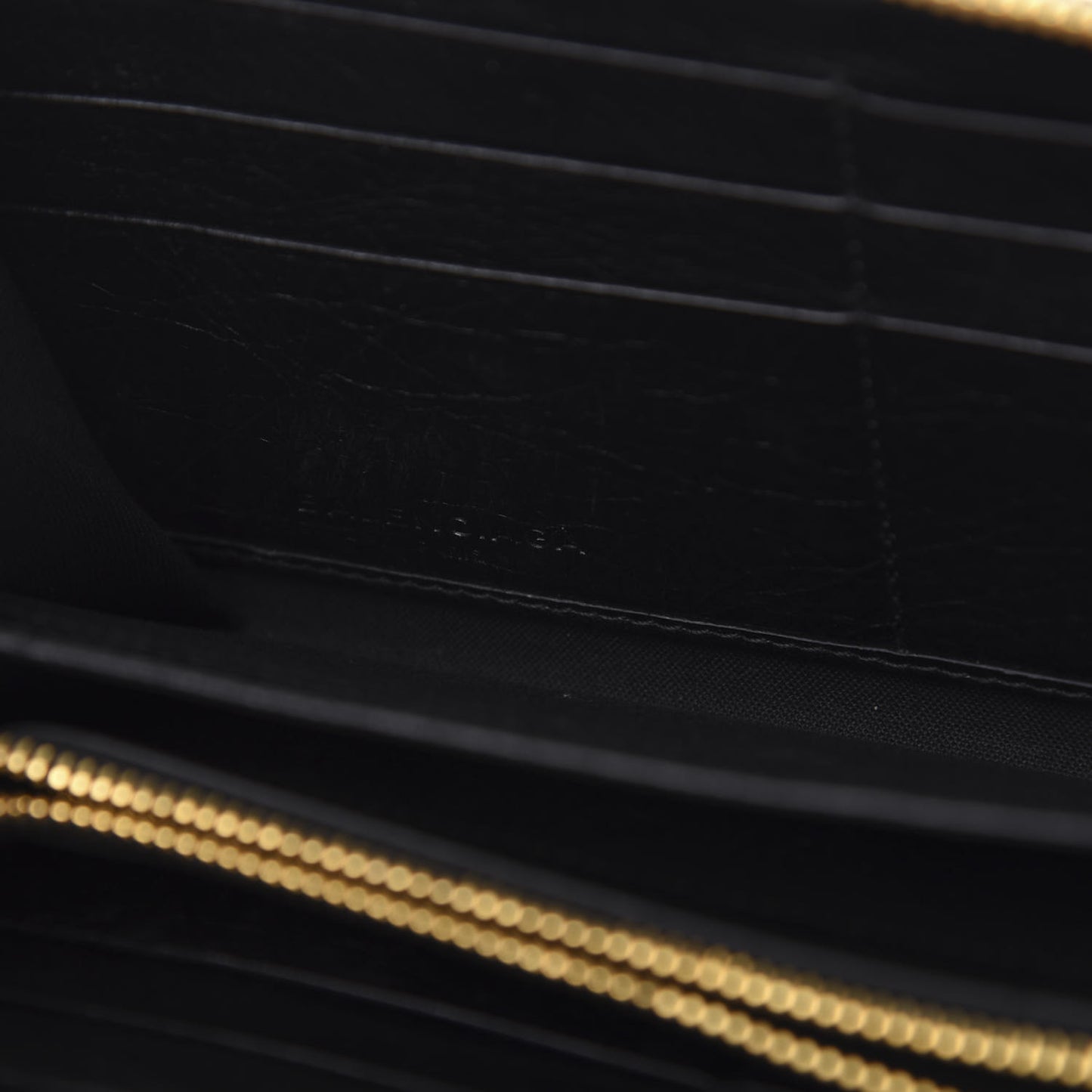 Agneau Giant 12 Gold Hardware Continental Zip Around Wallet Black