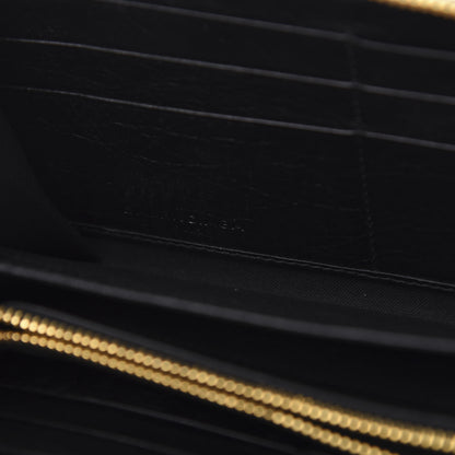 Balenciaga Agneau Giant 12 Gold Hardware Continental Zip Around Wallet Black 8 of 9