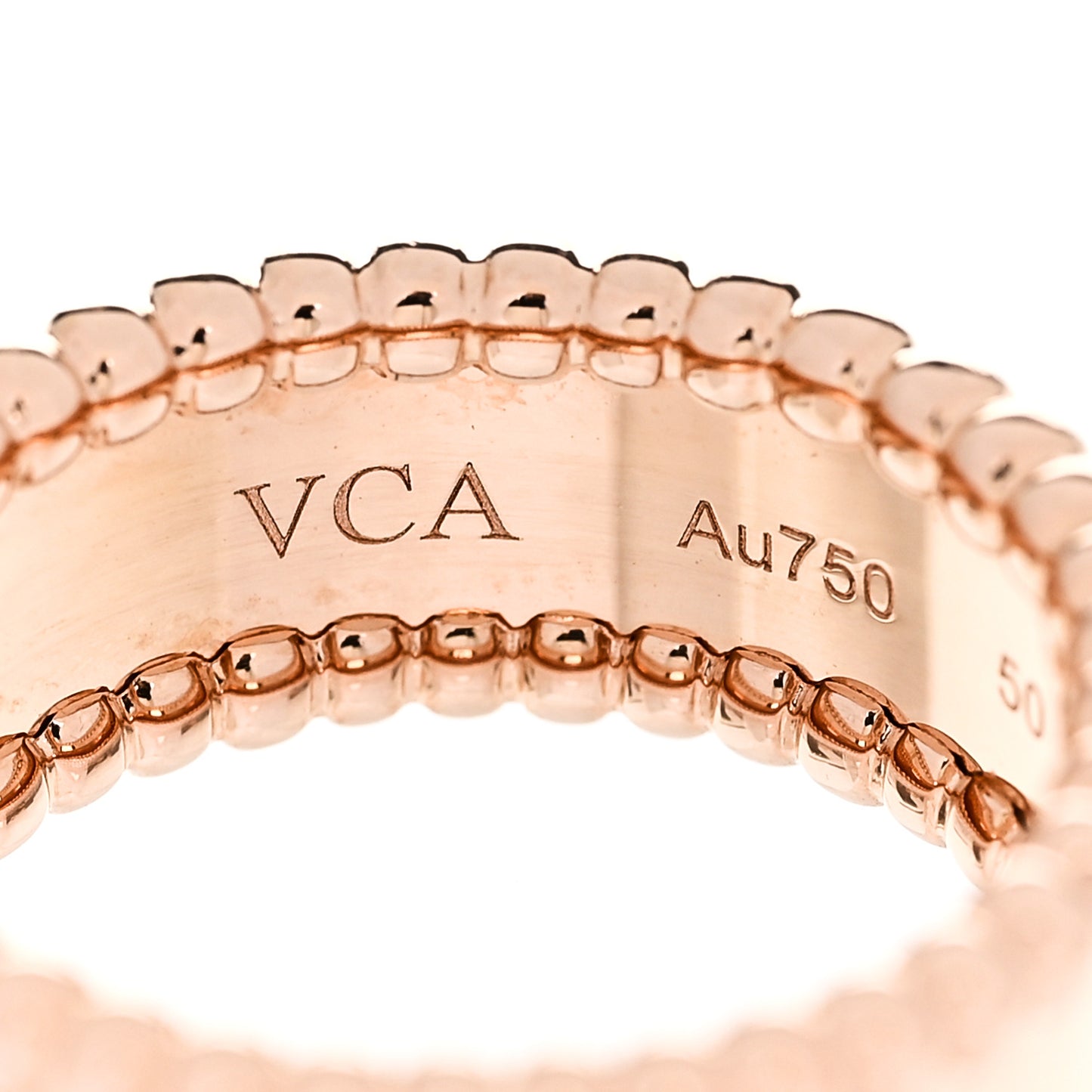 18K Rose Gold Perlee Signature Ring 50 5.25