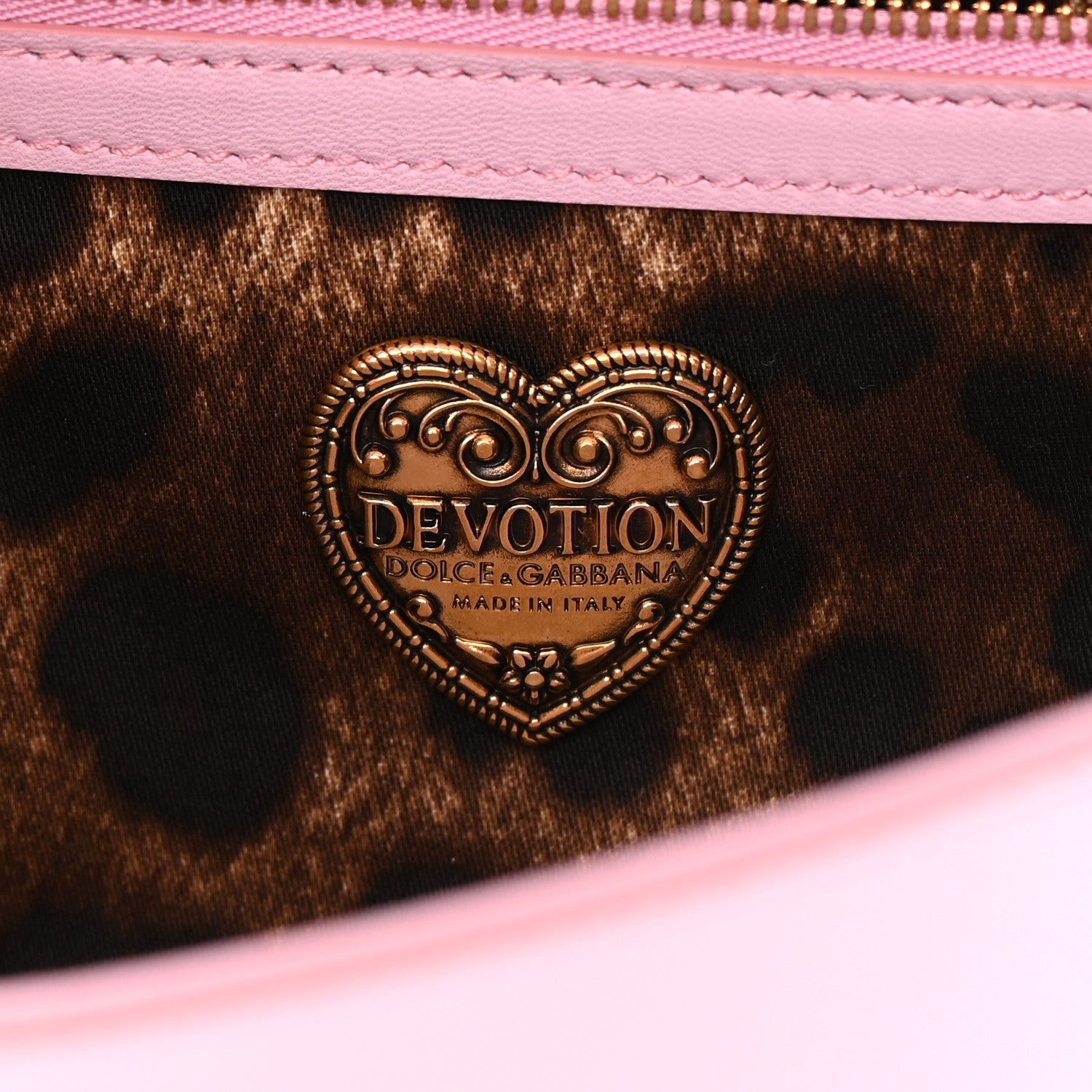 Dolce & Gabbana Calfskin Medium Devotion Crossbody Pink 6 of 11