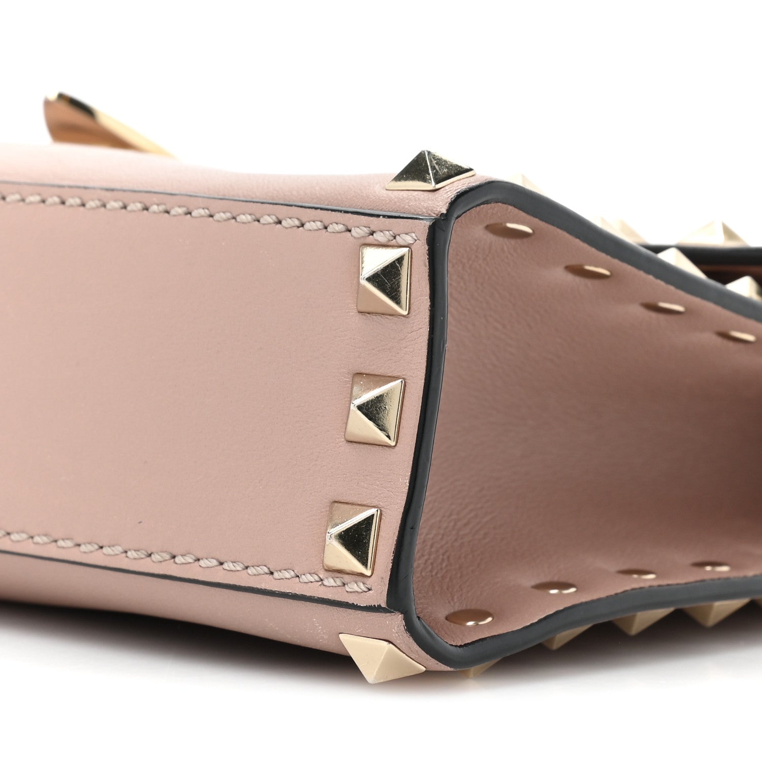 Valentino Garavani Vitello Medium Rockstud Flip Lock Crossbody Bag Poudre 7 of 13