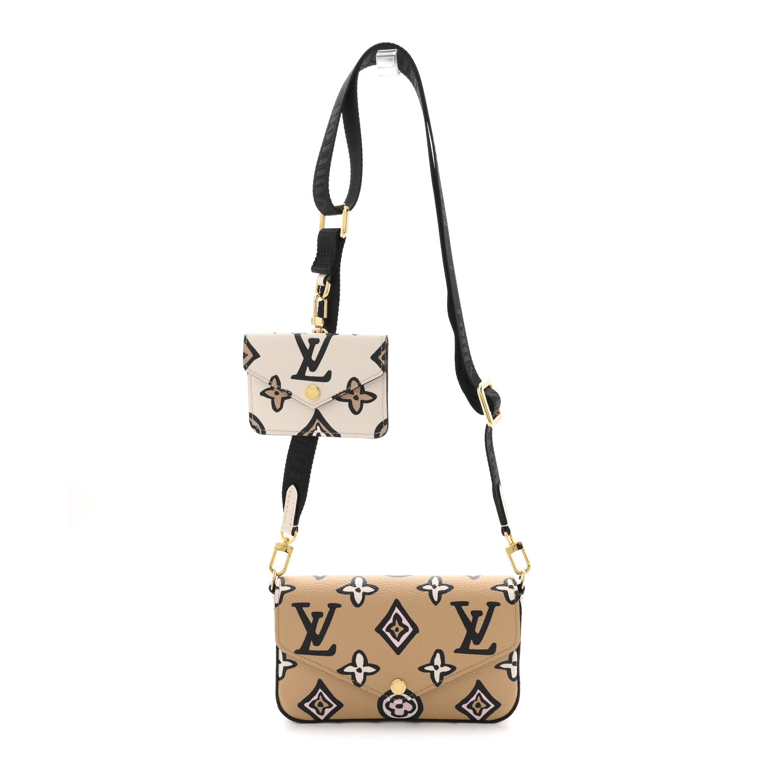 Louis Vuitton Monogram Wild At Heart Felicie Strap & Go Arizona Creme 1 of 9